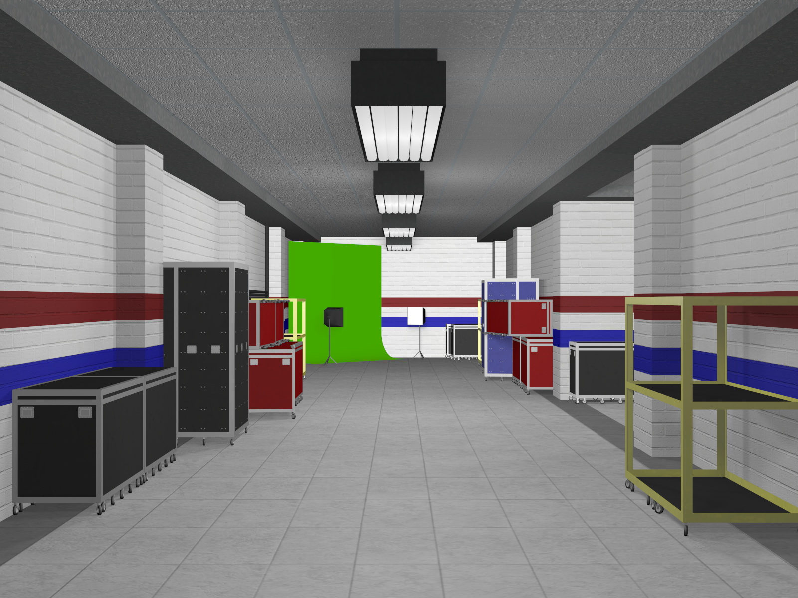 Backstage Wrestling Hallway for Poser 7+ by N/A