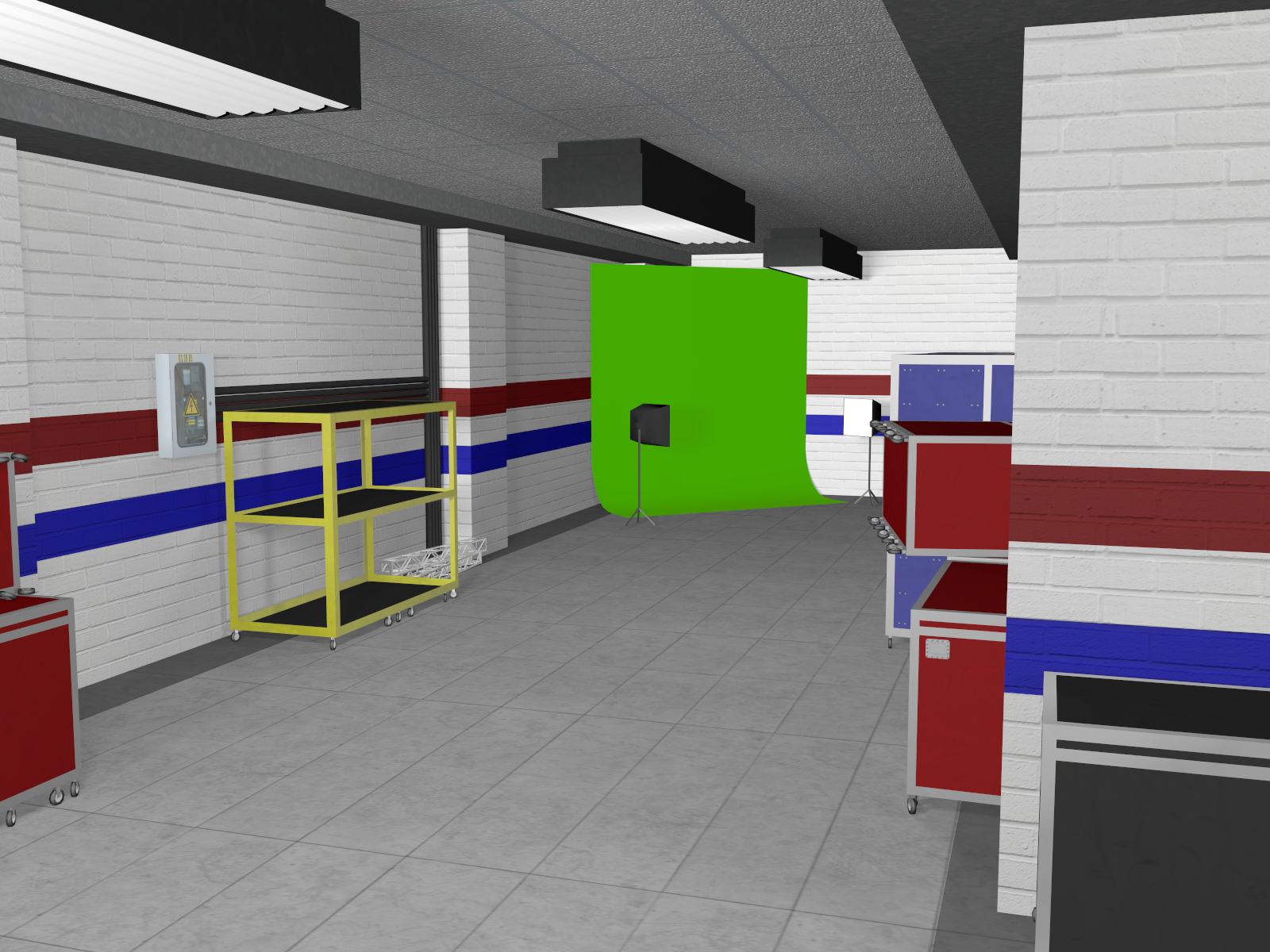Backstage Wrestling Hallway for Poser 7+ by N/A