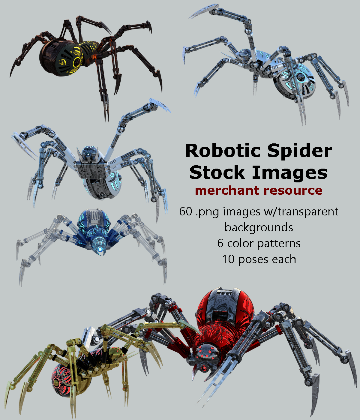 Robotic Spider Stock Image Pack_01 by N/A
