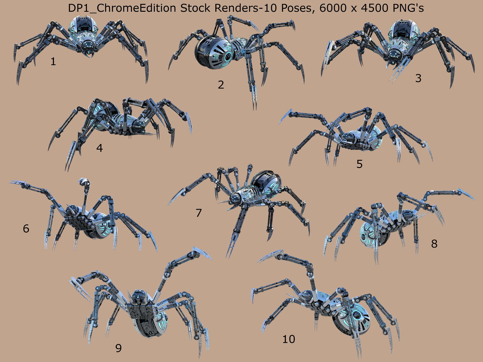 Robotic Spider Stock Image Pack_01 by N/A