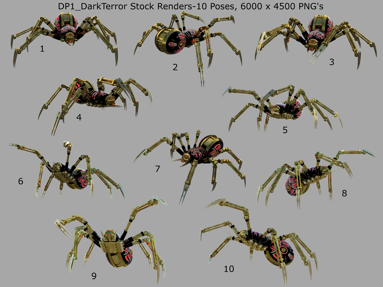 Robotic Spider Stock Image Pack_01 by N/A