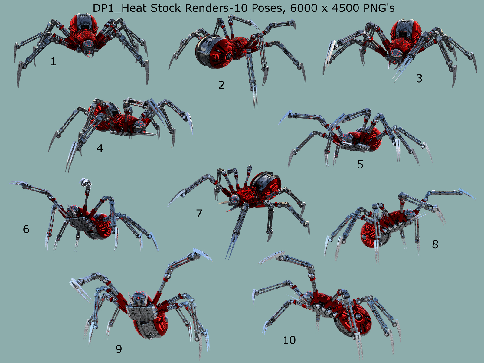 Robotic Spider Stock Image Pack_01 by N/A