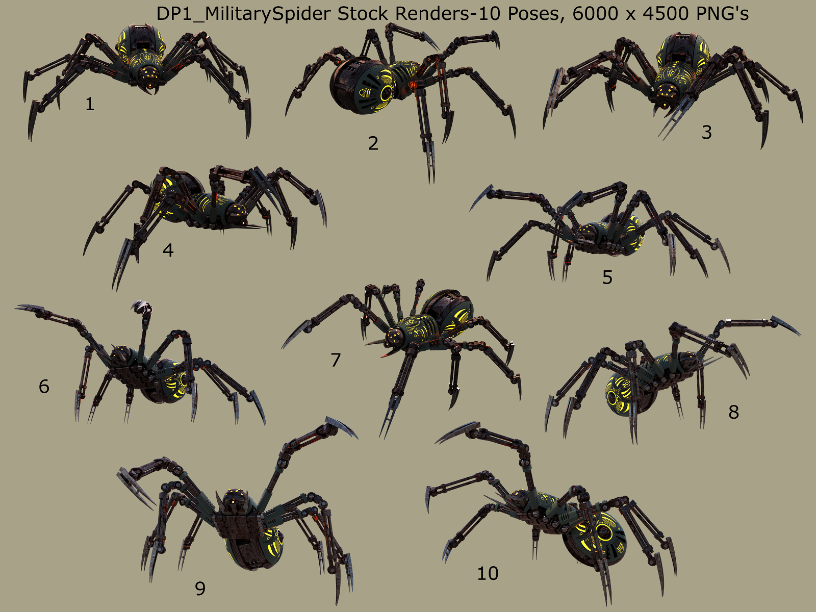 Robotic Spider Stock Image Pack_01 by N/A