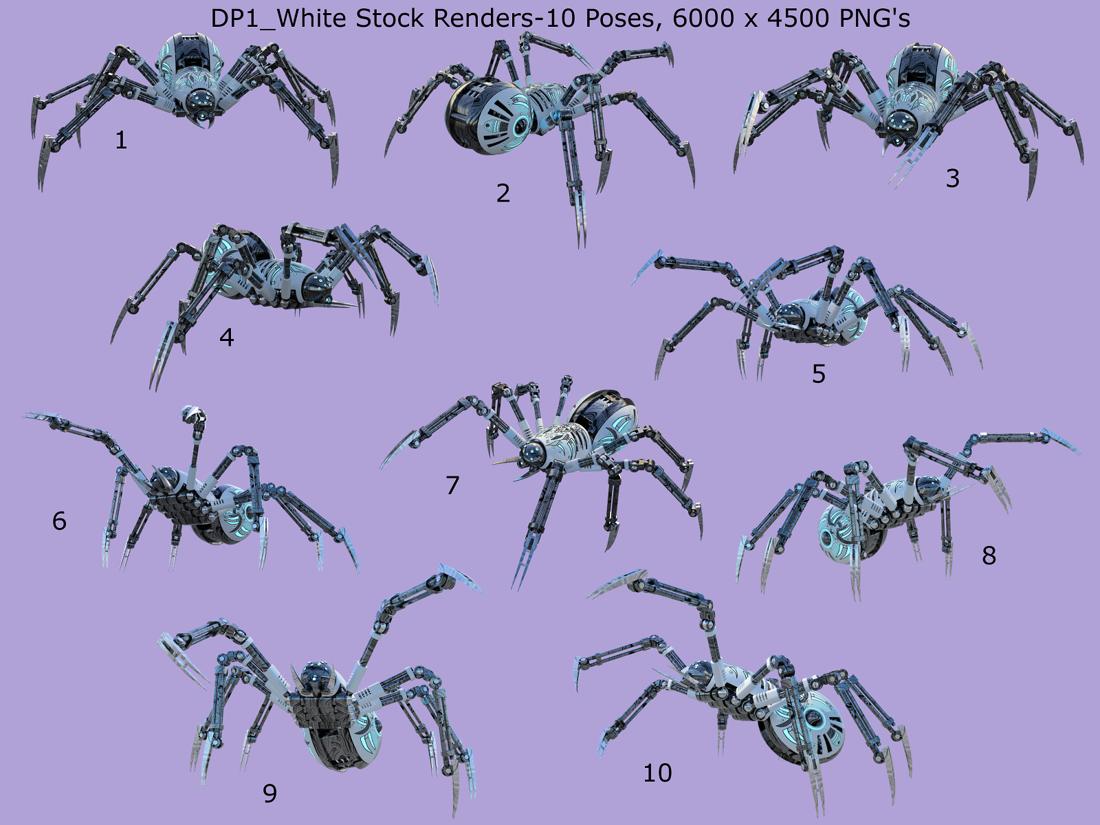 Robotic Spider Stock Image Pack_01 by N/A
