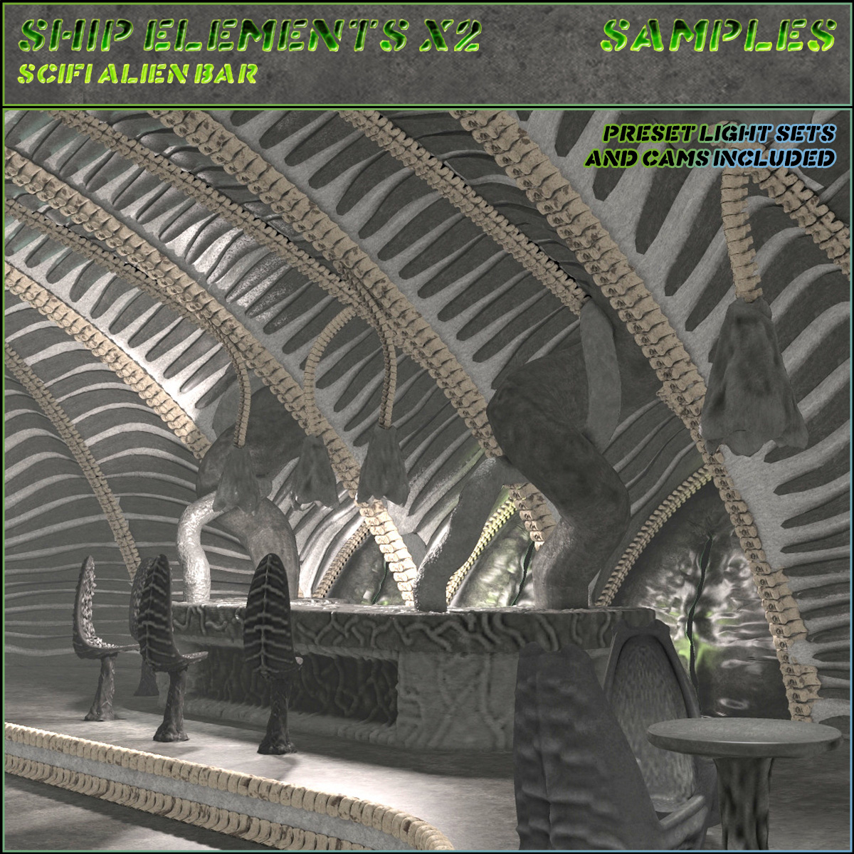 Ship Elements X2: SciFi Alien Bar by N/A