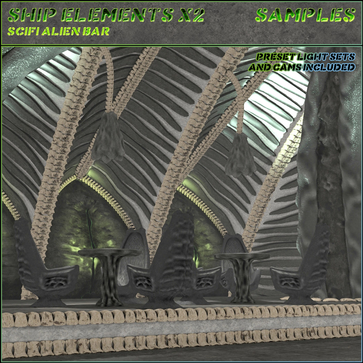 Ship Elements X2: SciFi Alien Bar by N/A