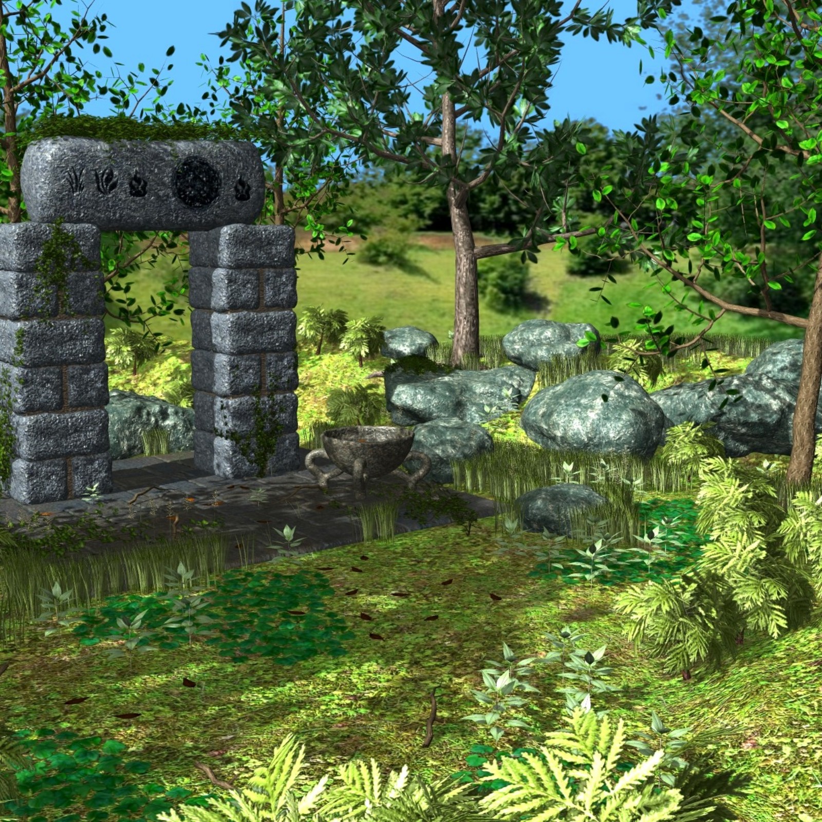 Pillars of an unknown world Poser by N/A