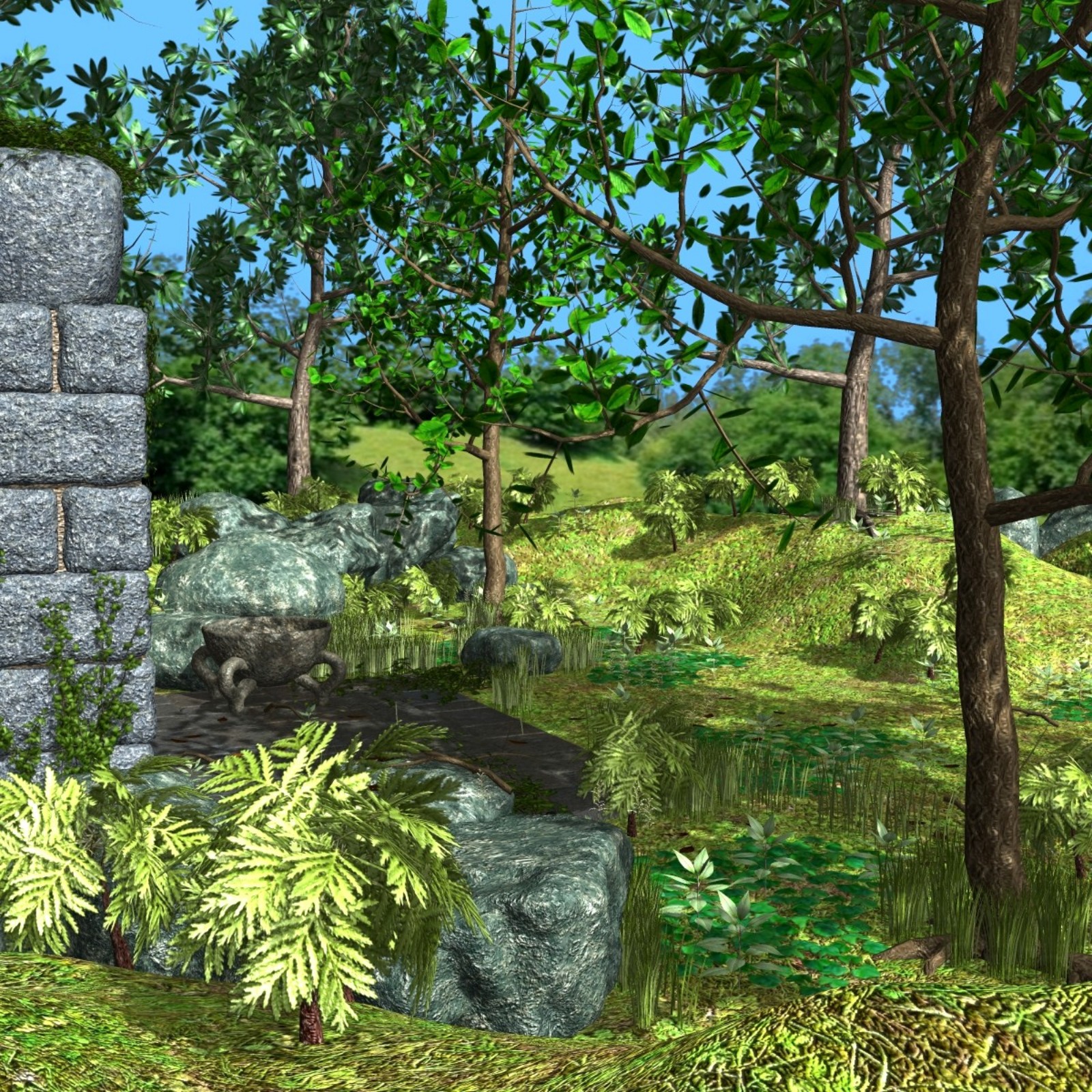 Pillars of an unknown world Poser by N/A