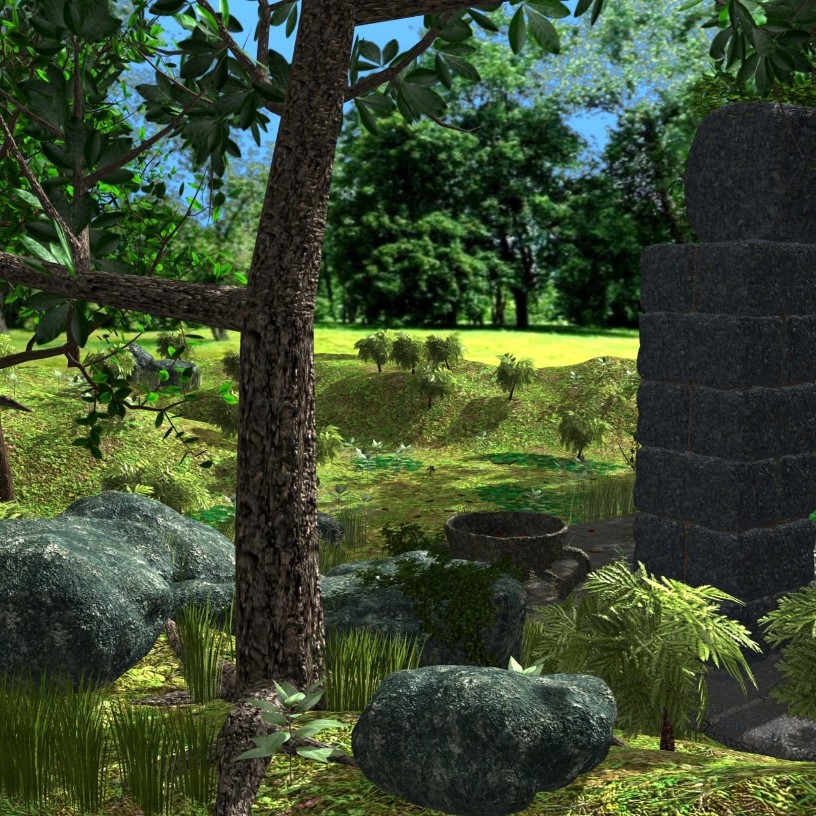 Pillars of an unknown world Poser by N/A