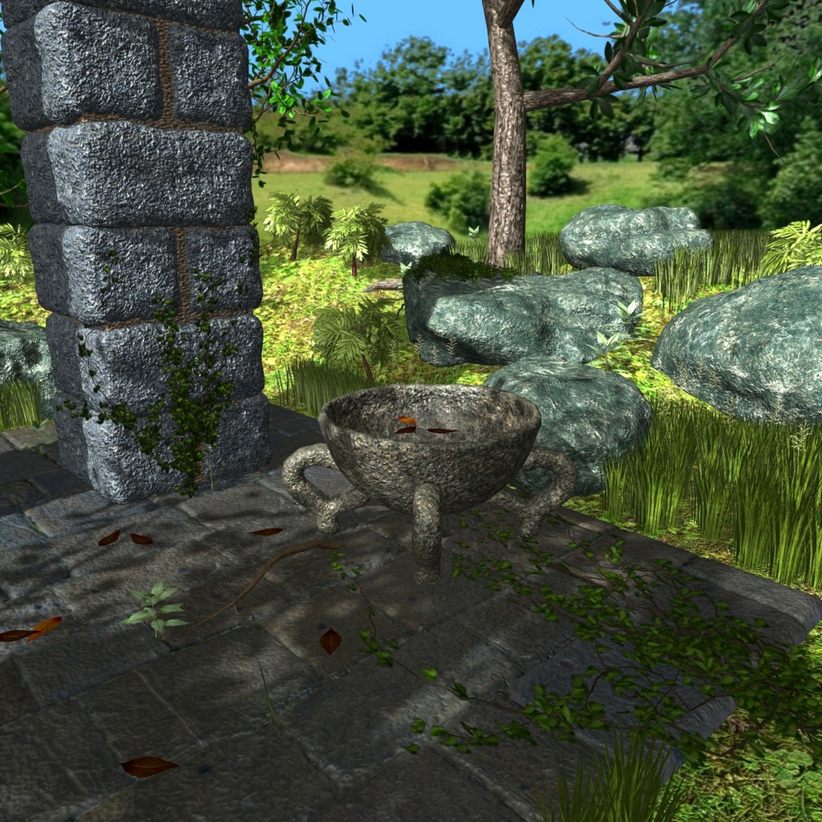 Pillars of an unknown world Poser by N/A