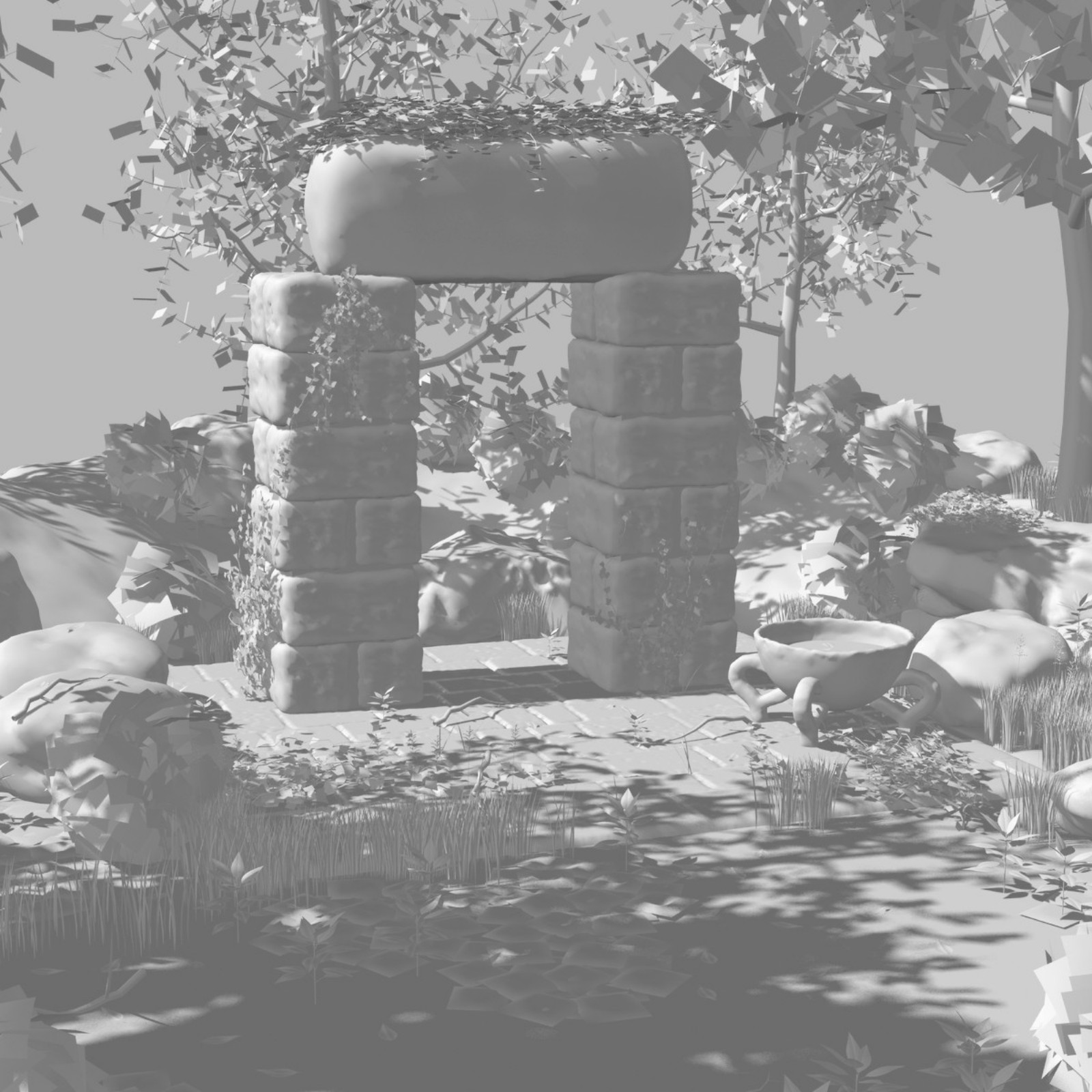 Pillars of an unknown world Poser by N/A