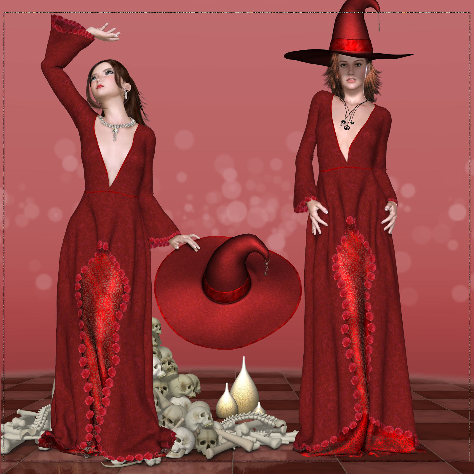 DA-Romantic Witch for Autumn Witch V4  by  kaleya by N/A
