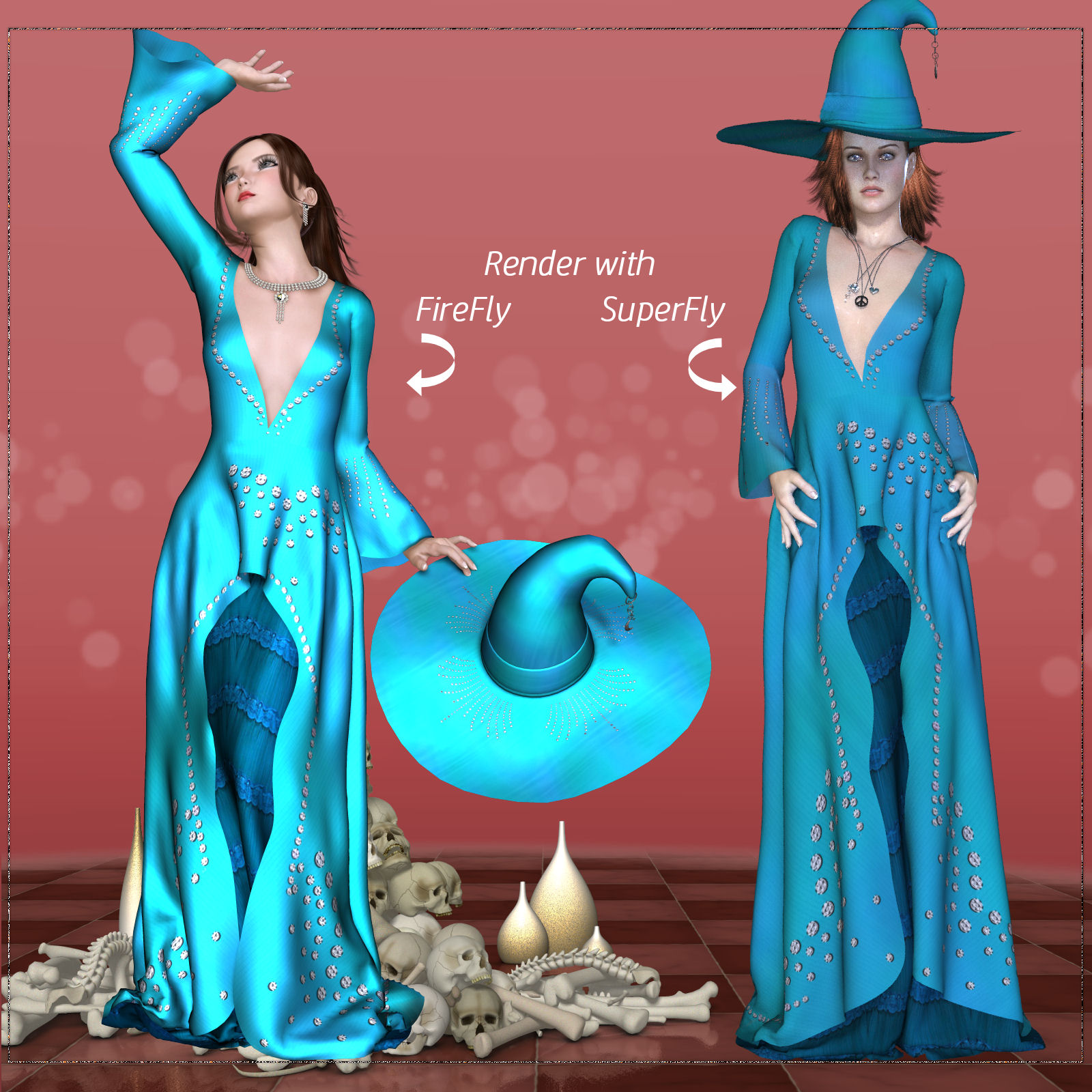 DA-Romantic Witch for Autumn Witch V4  by  kaleya by N/A