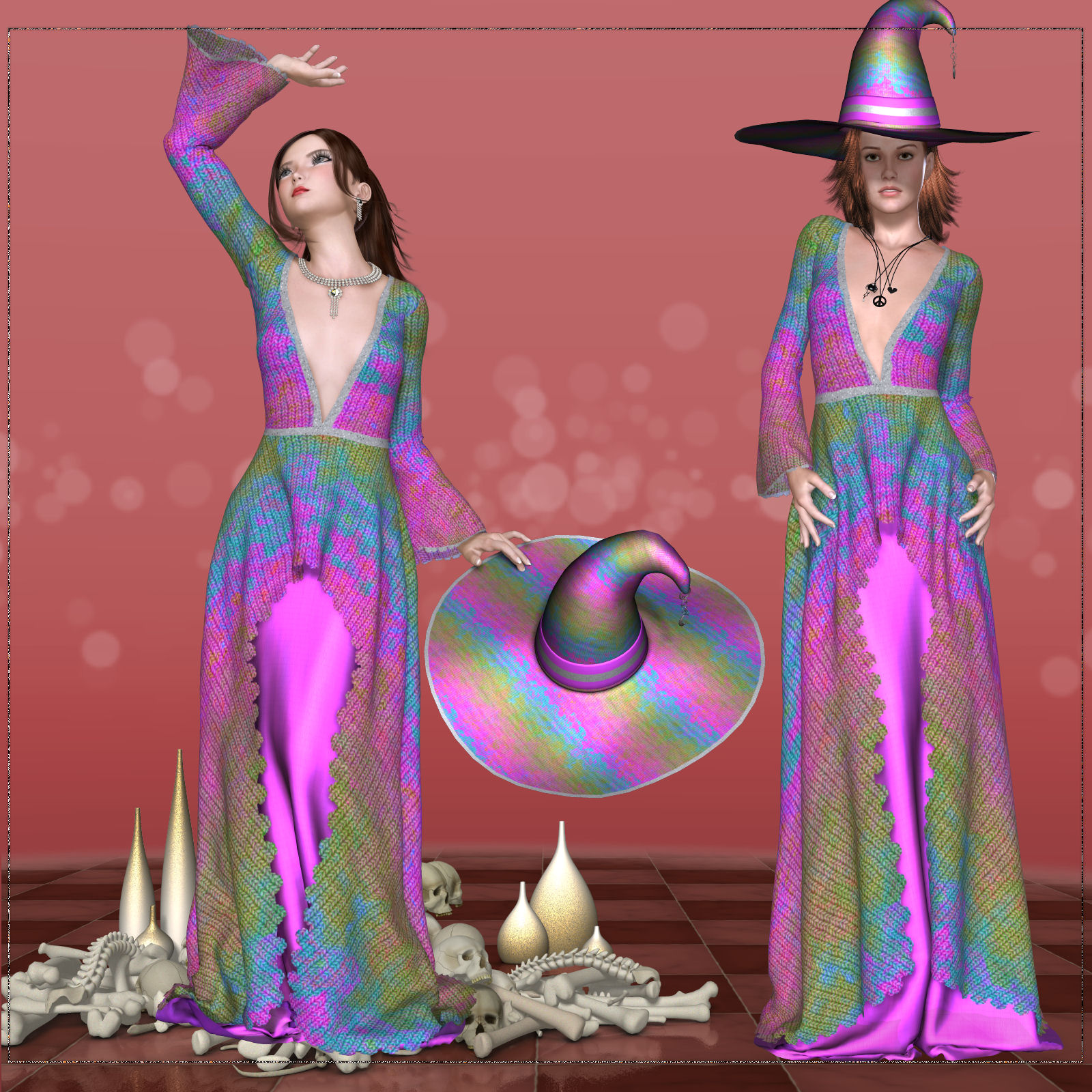 DA-Romantic Witch for Autumn Witch V4  by  kaleya by N/A