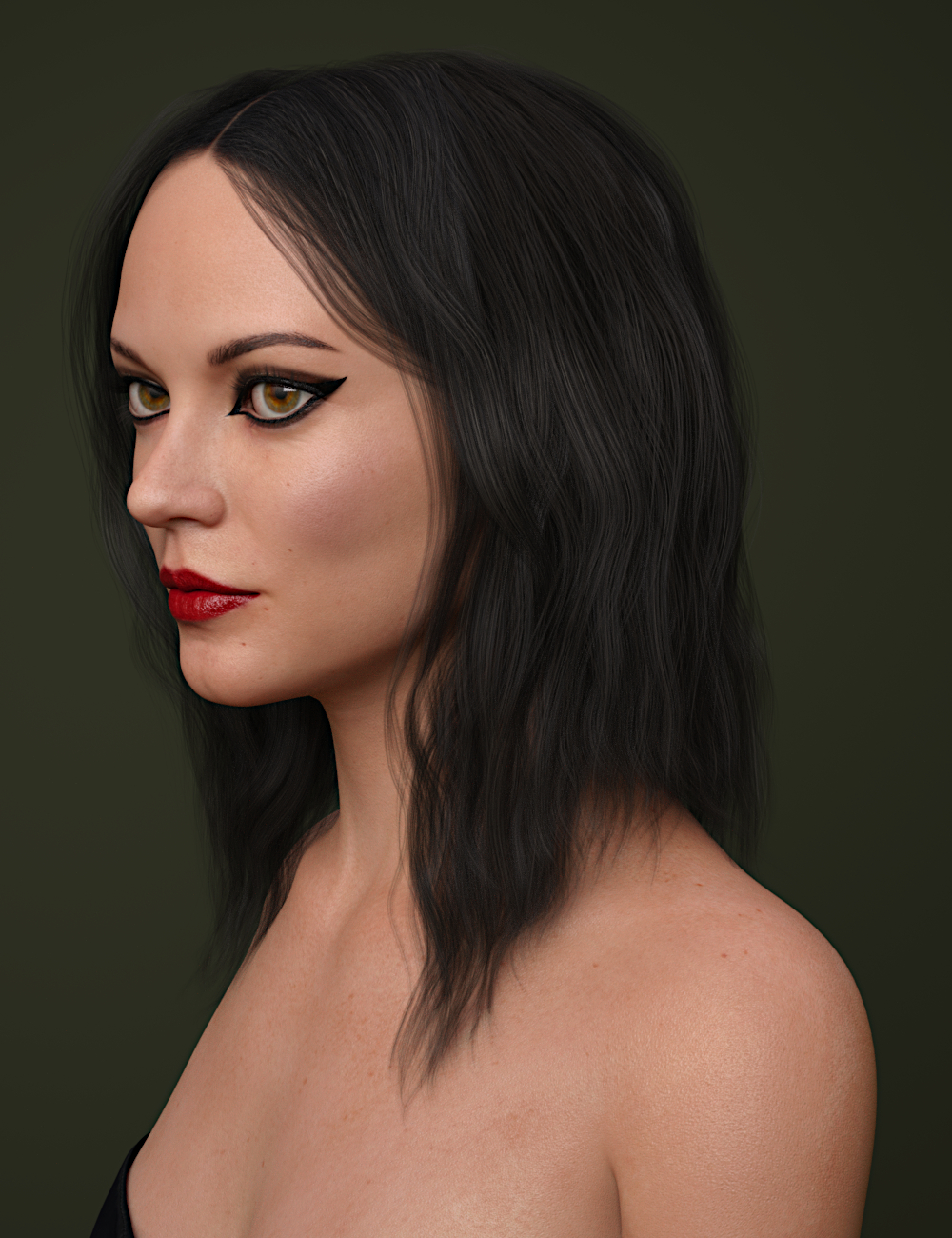Eugenia Hair for Genesis 8 Females by N/A