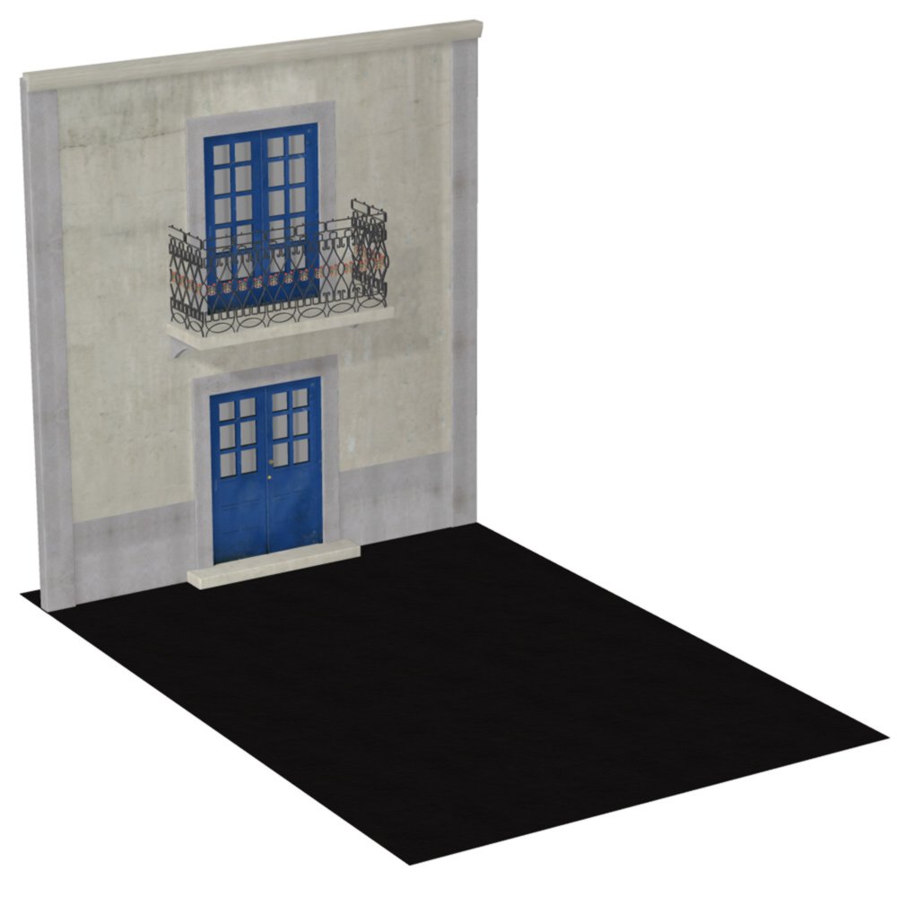 Portuguese House Facade - for Poser by N/A