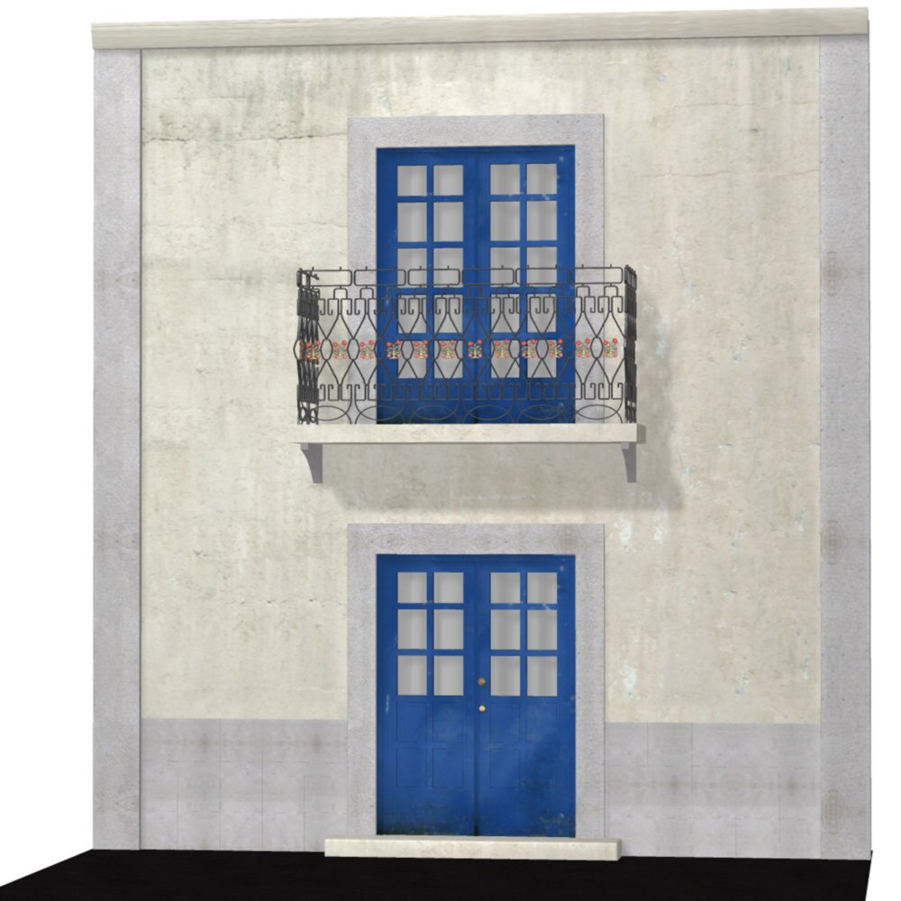 Portuguese House Facade - for Poser by N/A