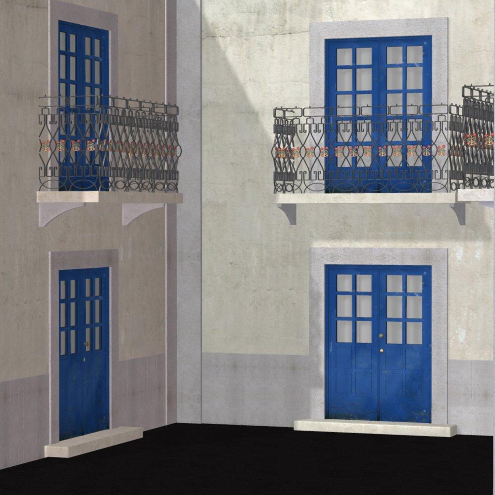 Portuguese House Facade - for Poser by N/A