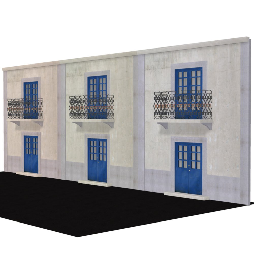 Portuguese House Facade - for Poser by N/A