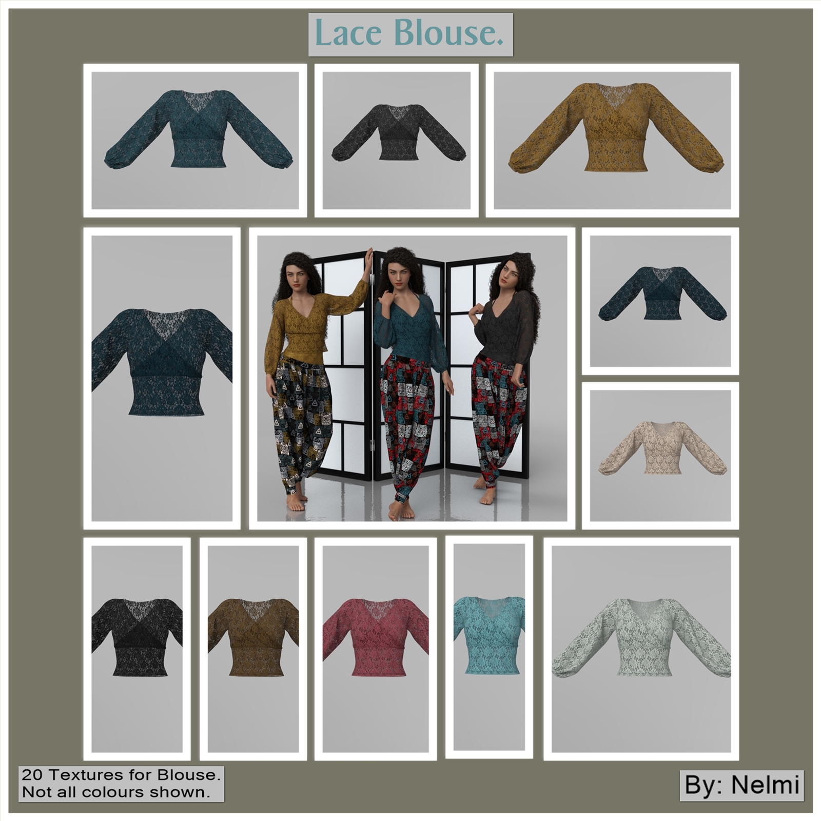 Ethnic for dForce Harem Pants Outfit for Genesis 8 Females by N/A