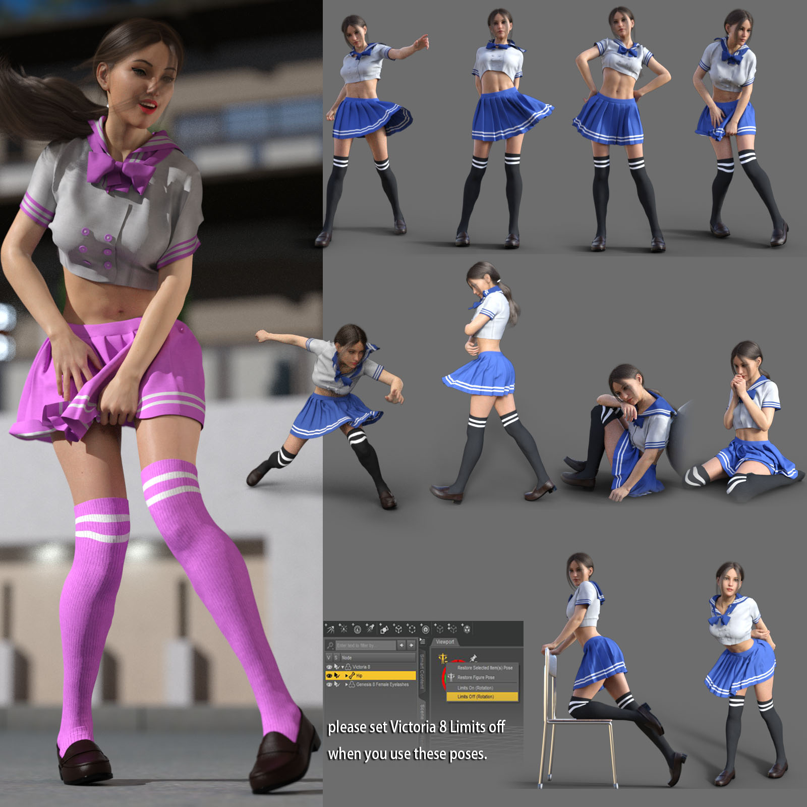 dForce School Uniform for Victoria 8 by N/A