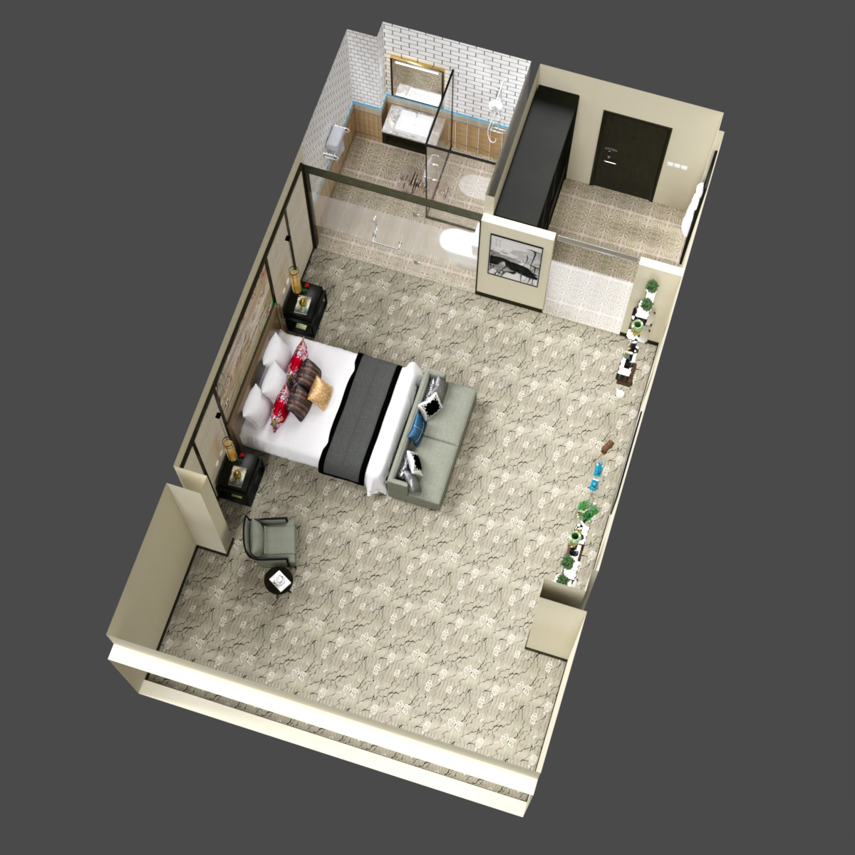 Chinese Hotel Room by N/A