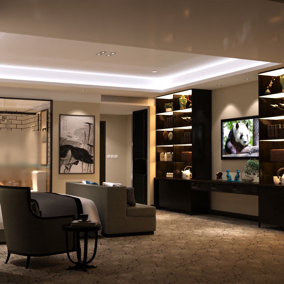 Chinese Hotel Room by N/A