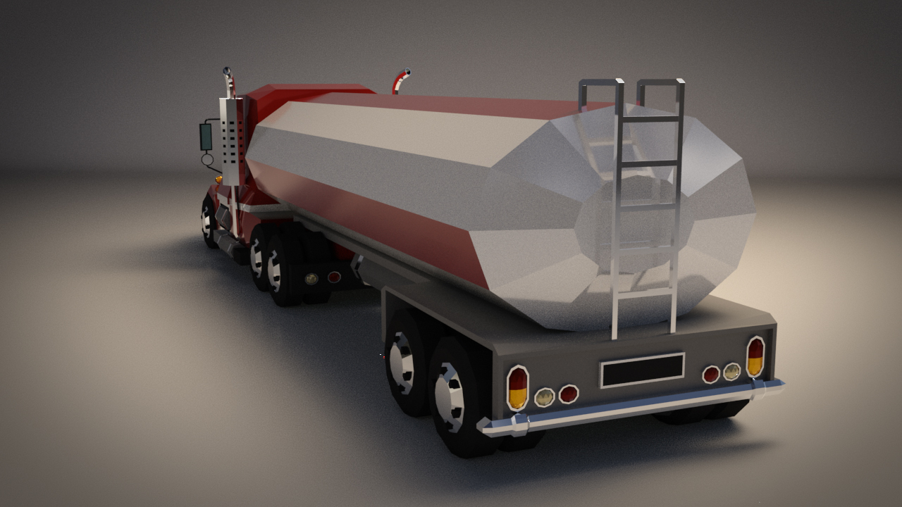 Low-Poly Cartoon Tank Truck - Extended License by N/A