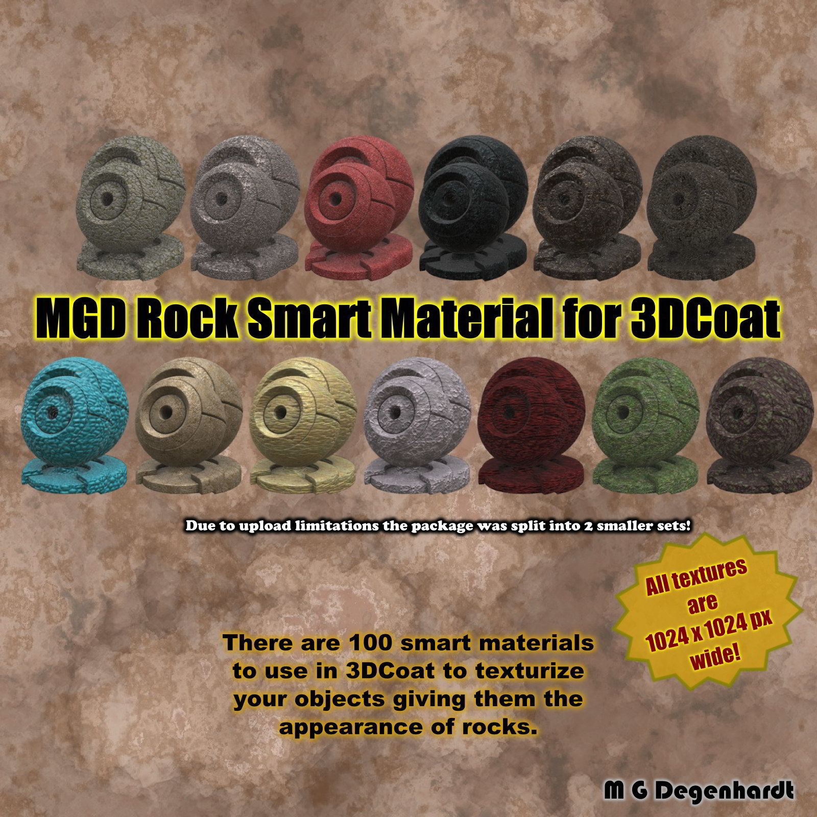 MGD Rock Smart Materials for 3DCoat by N/A