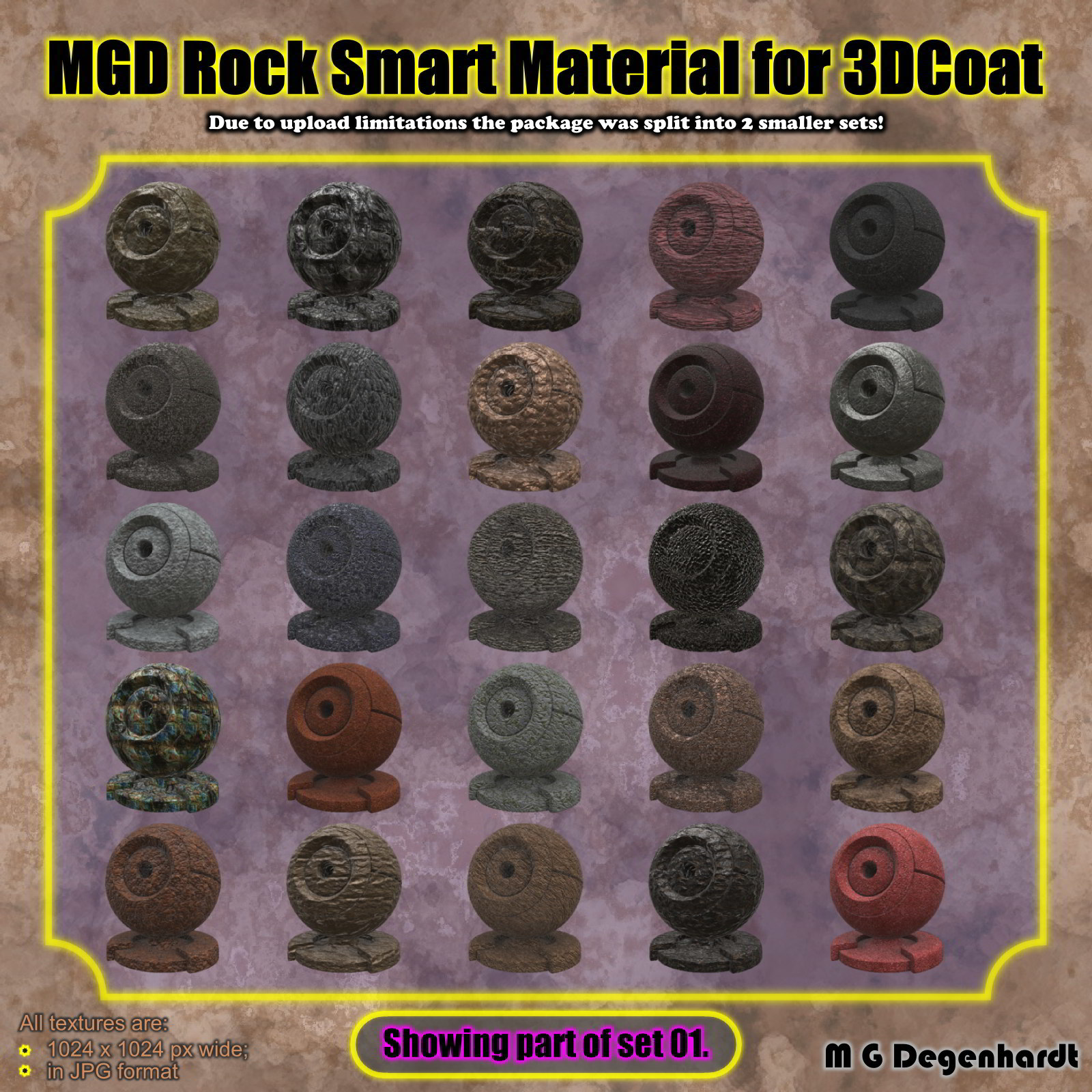 MGD Rock Smart Materials for 3DCoat by N/A