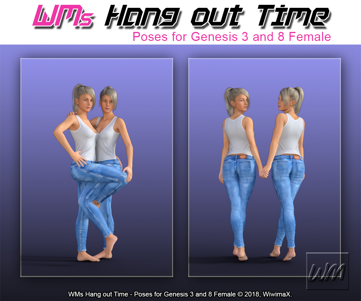 WMs Hang out Time - Poses for Genesis 3 and 8 Female by N/A