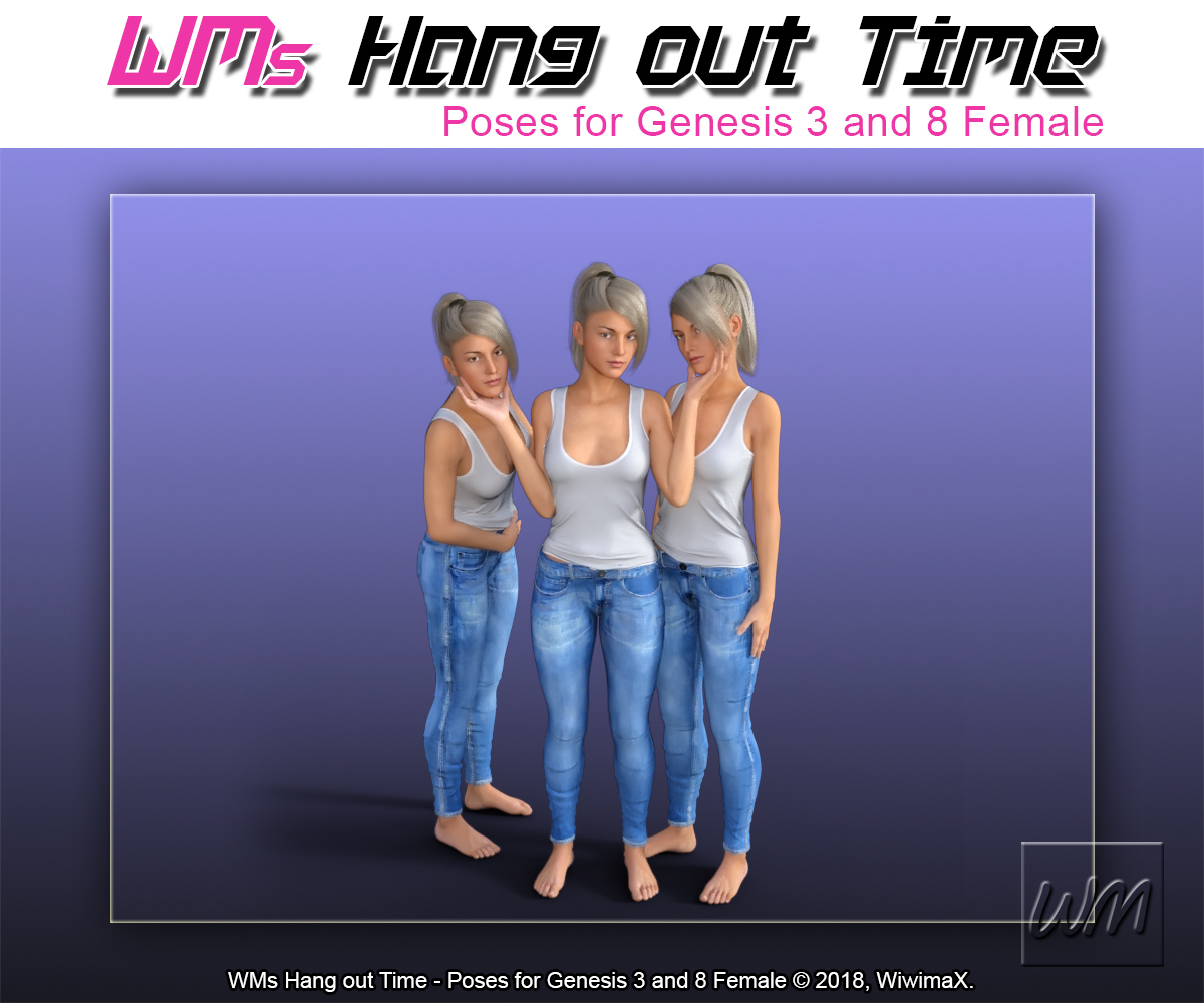 WMs Hang out Time - Poses for Genesis 3 and 8 Female by N/A
