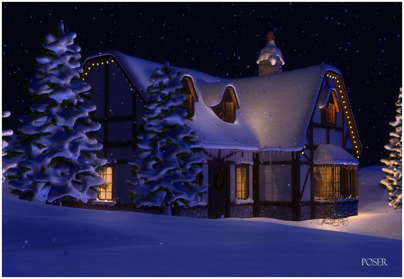Winter Cottage by N/A