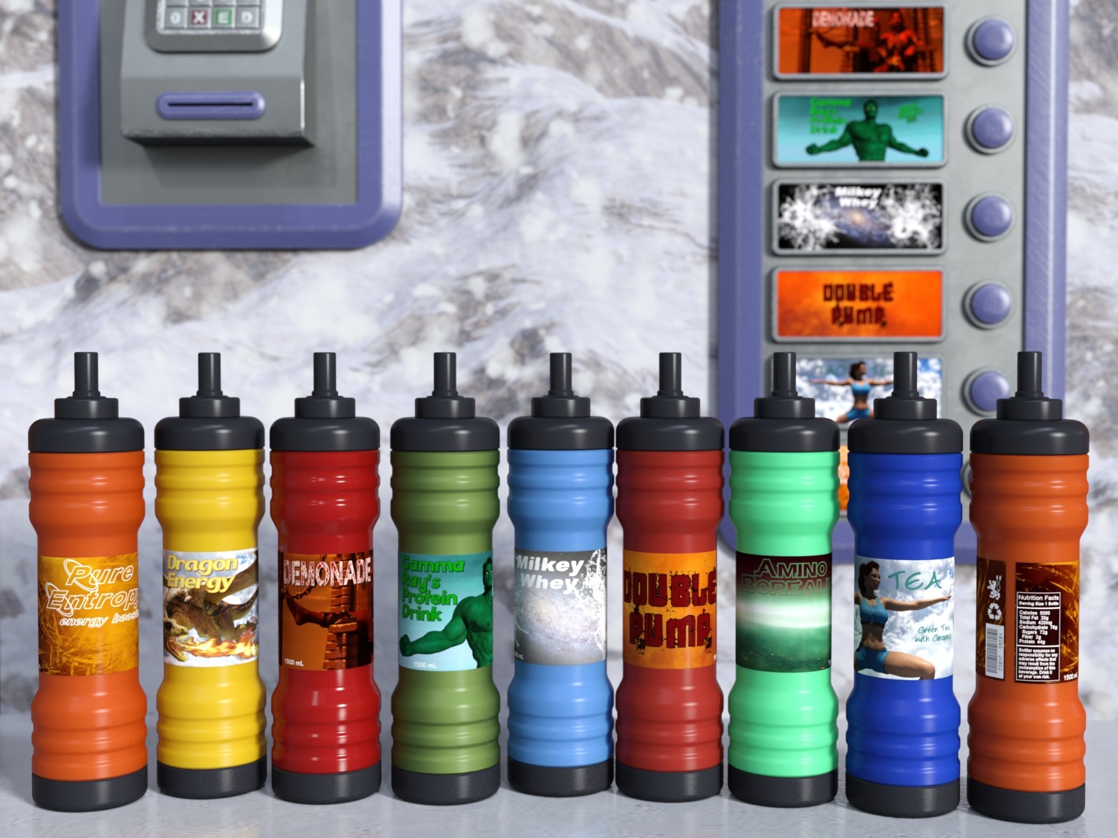 Sports Drink Vending Machine by N/A