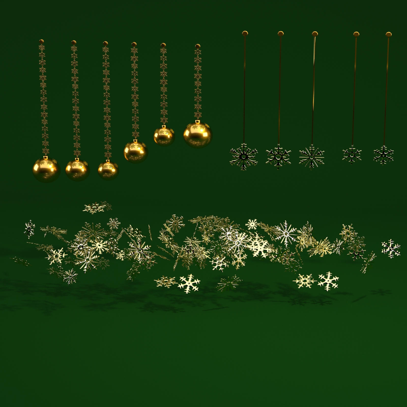 Gold Christmas Elements - VUE by N/A