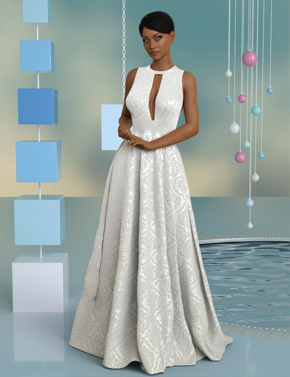 InStyle - dForce Charice Gown for Genesis 8 Females by N/A