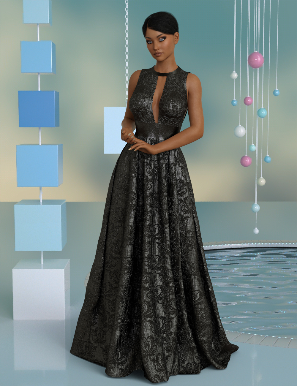 InStyle - dForce Charice Gown for Genesis 8 Females by N/A