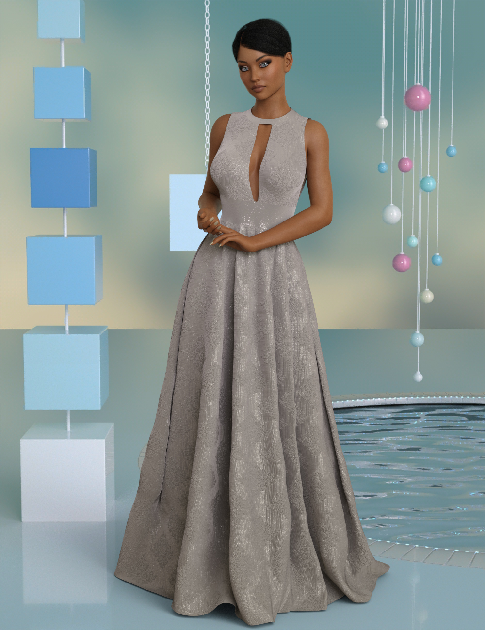 InStyle - dForce Charice Gown for Genesis 8 Females by N/A