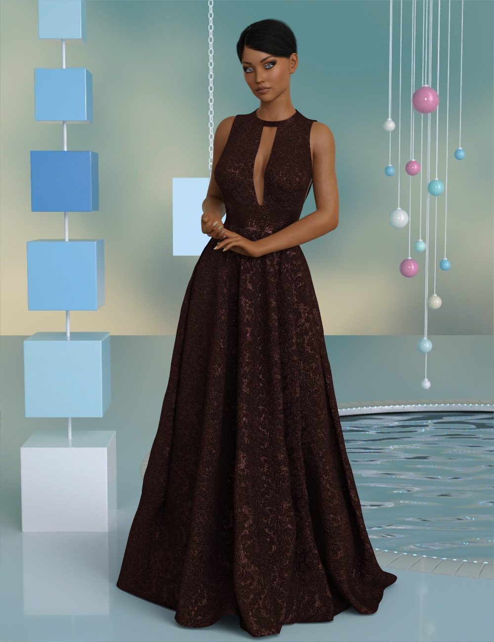 InStyle - dForce Charice Gown for Genesis 8 Females by N/A