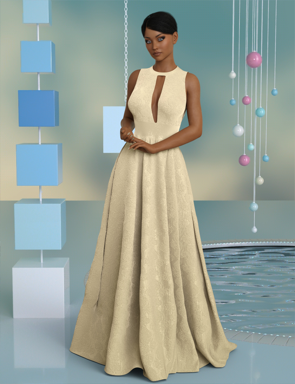 InStyle - dForce Charice Gown for Genesis 8 Females by N/A