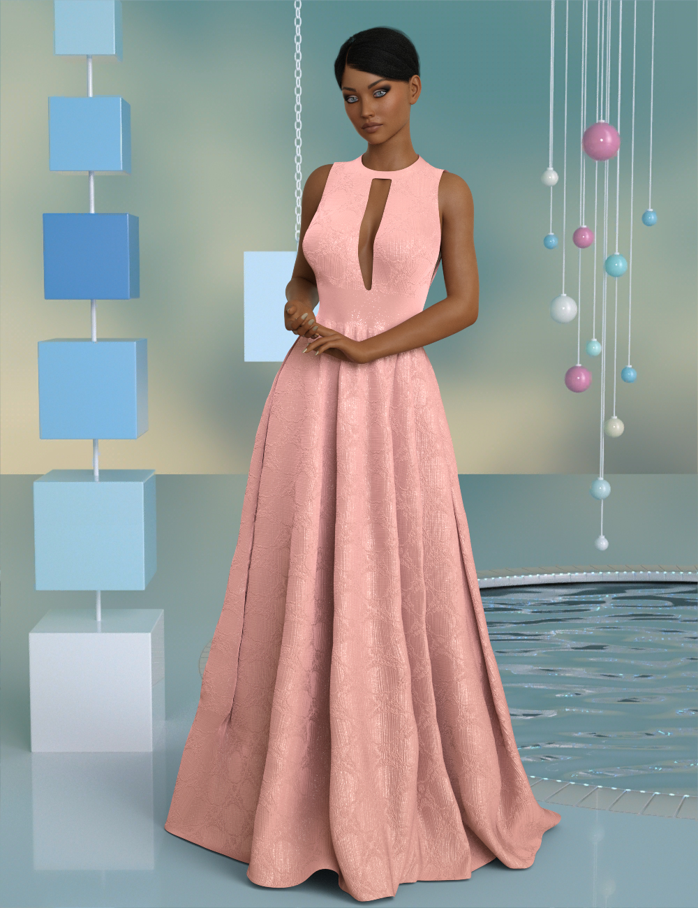 InStyle - dForce Charice Gown for Genesis 8 Females by N/A