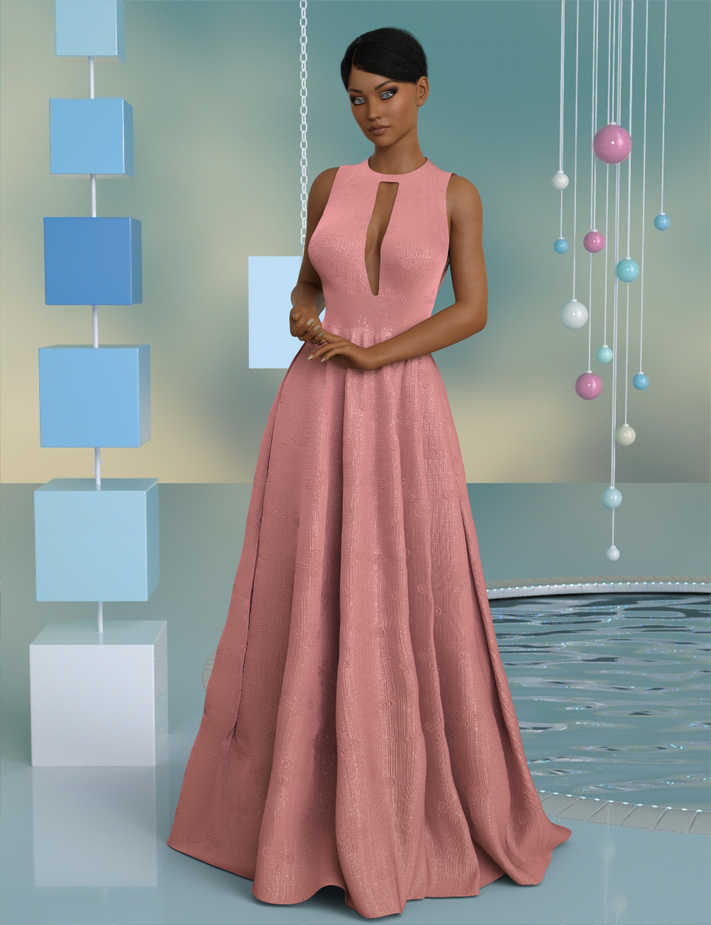 InStyle - dForce Charice Gown for Genesis 8 Females by N/A