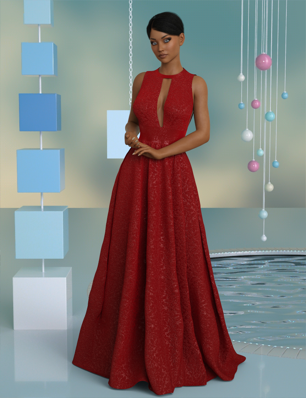 InStyle - dForce Charice Gown for Genesis 8 Females by N/A