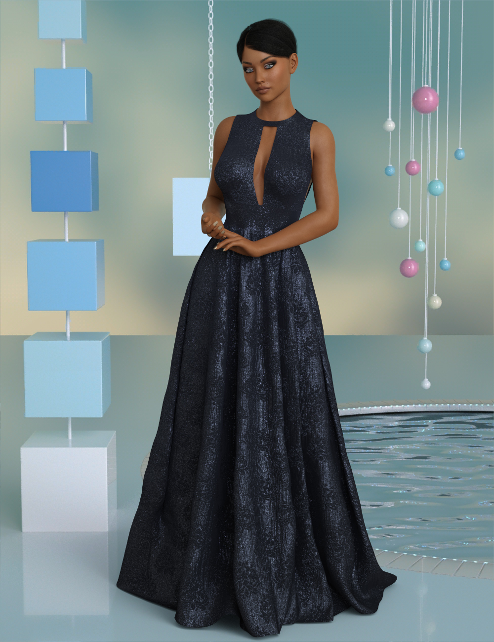 InStyle - dForce Charice Gown for Genesis 8 Females by N/A