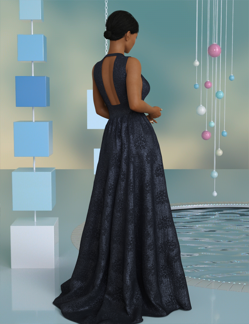 InStyle - dForce Charice Gown for Genesis 8 Females by N/A