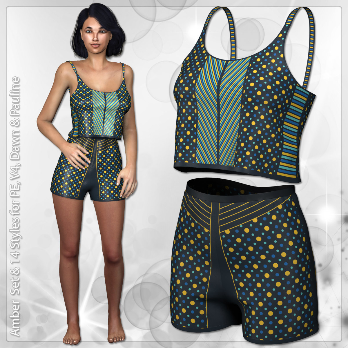 Amber Set and 14 Styles for PE, V4, Dawn and Pauline by N/A