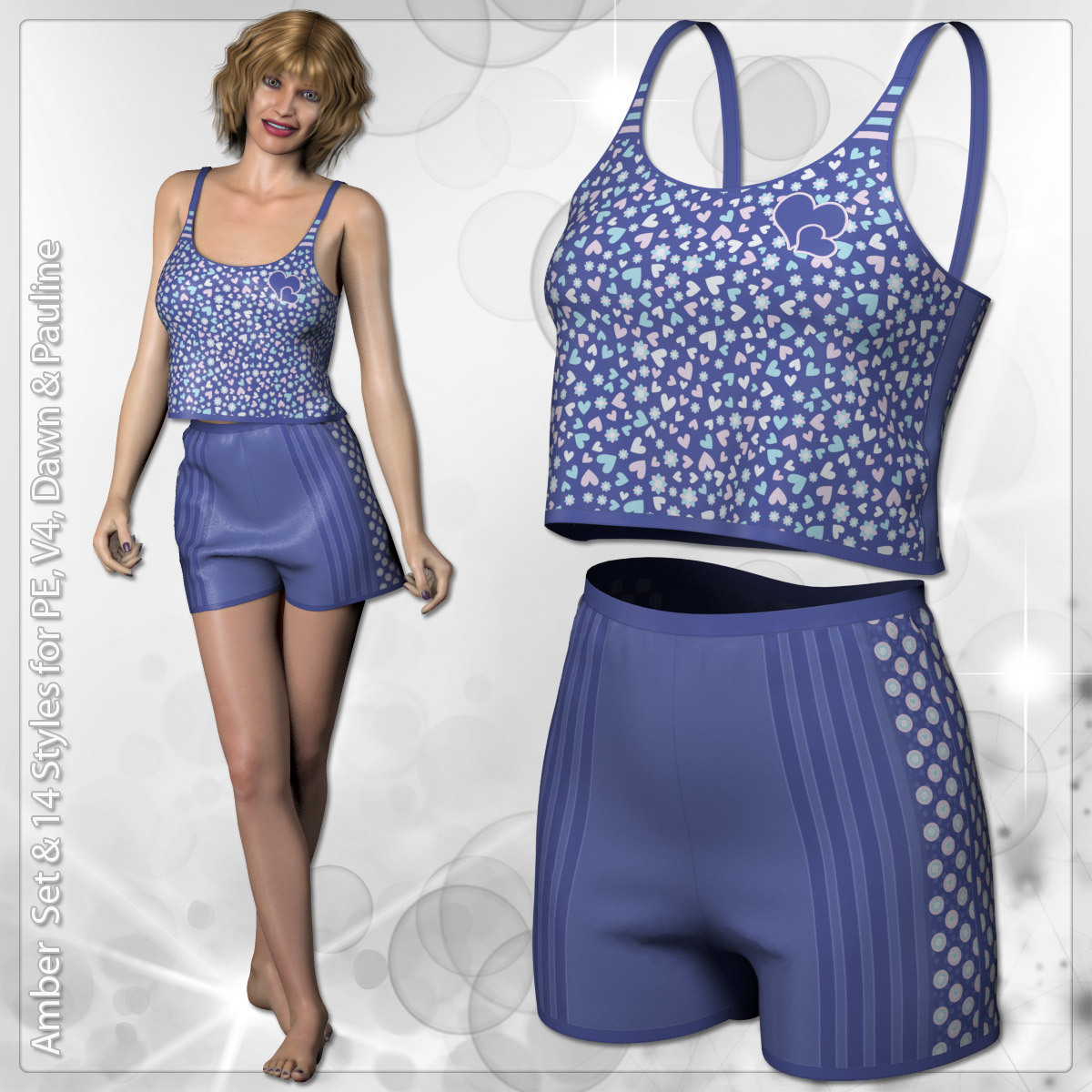 Amber Set and 14 Styles for PE, V4, Dawn and Pauline by N/A