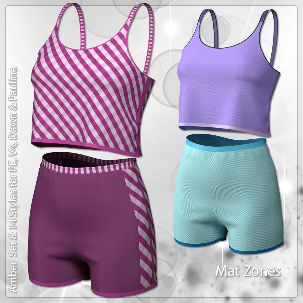 Amber Set and 14 Styles for PE, V4, Dawn and Pauline by N/A