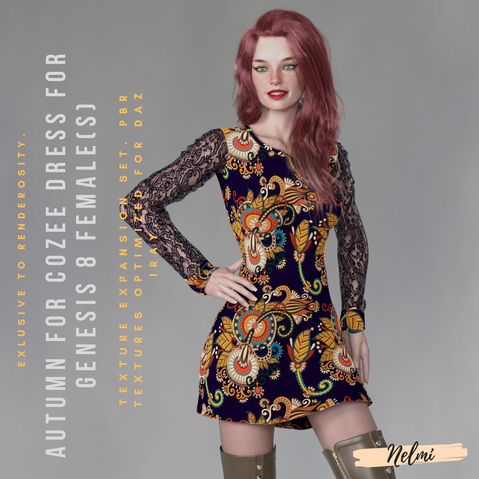 Autumn for CoZee Dress for Genesis 8 Females by N/A