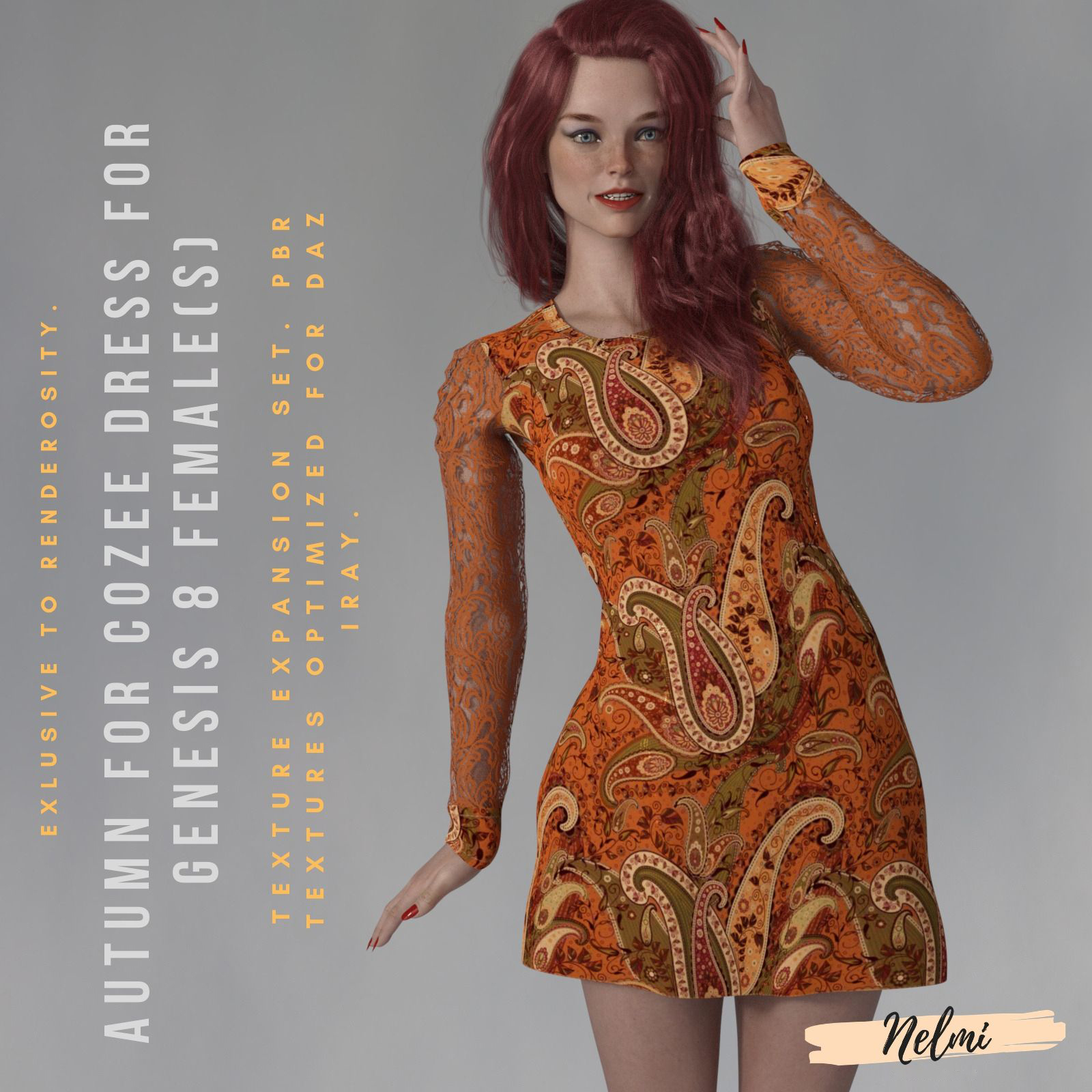Autumn for CoZee Dress for Genesis 8 Females by N/A